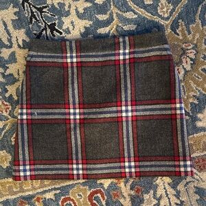 Boden “Heritage British Tweed” Plaid 8P Gray and Red Women's Skirt